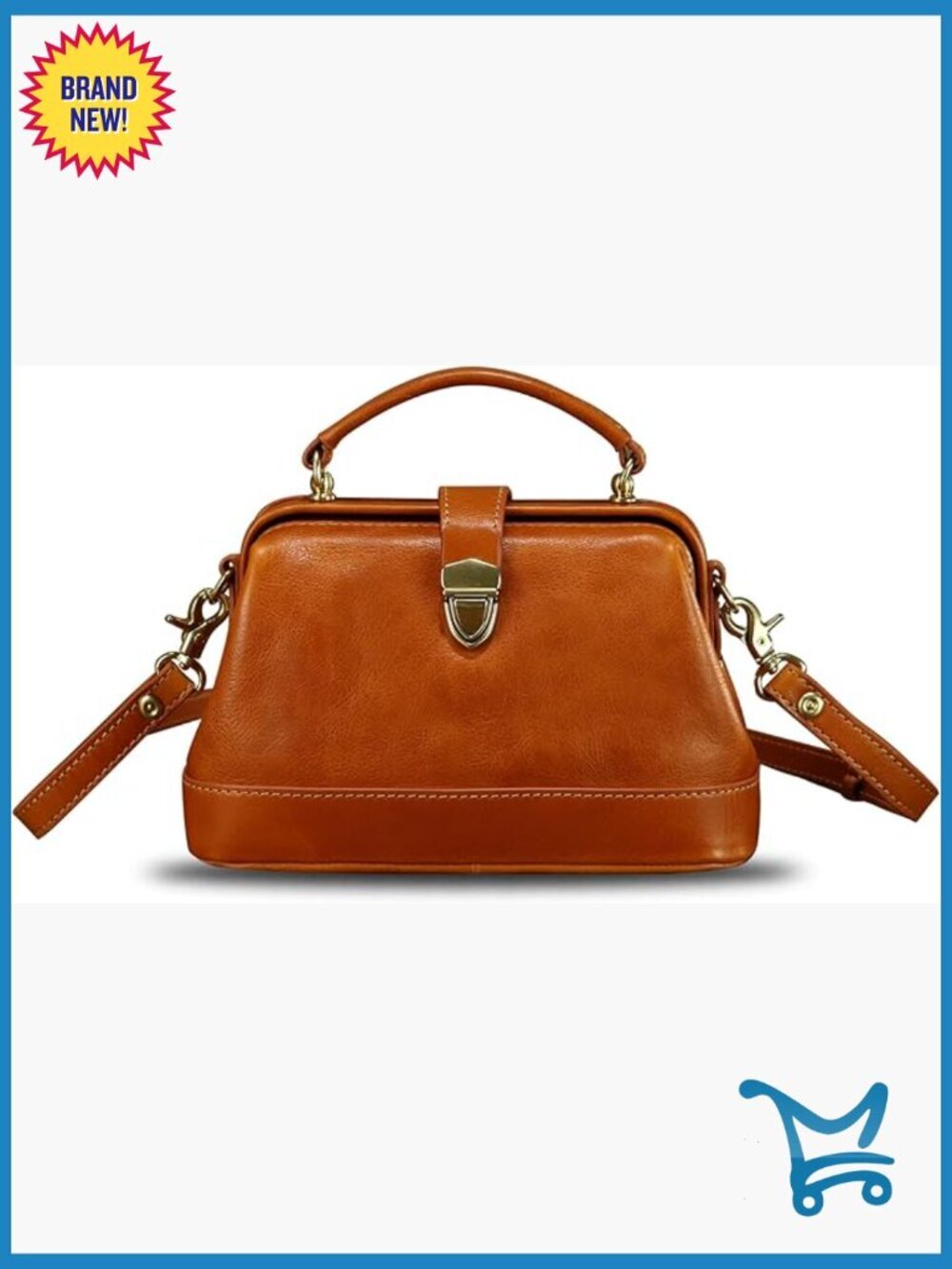 Genuine Leather Crossbody Bag Satchel Phone Bag Adjustable Strap